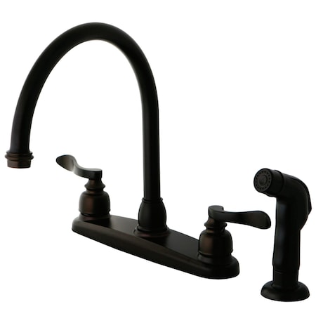 Kingston Brass KB8795NFLSP NuWave French Centerset Kitchen Faucet, Oil Rubbed Bronze KB8795NFLSP